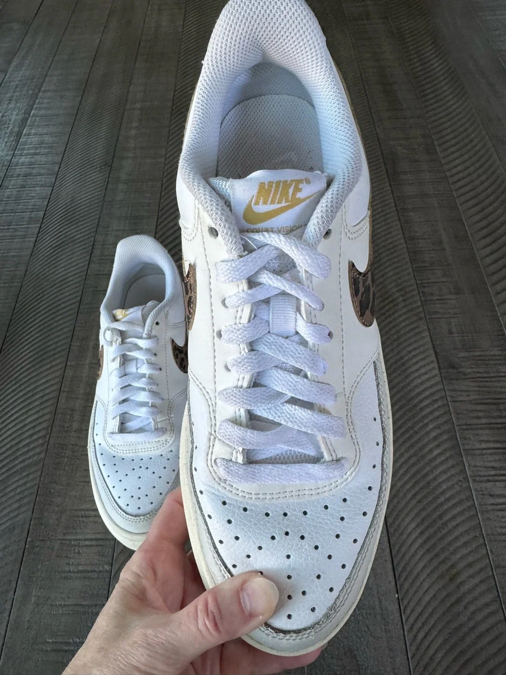 Nike Court Vision Leopardate Retro Platform Sneakers Leopard Women’s Size 9.6